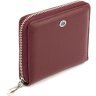 Кожаный женский кошелек бордового цвета с монетницей ST Leather 1767281 - 9