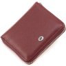 Кожаный женский кошелек бордового цвета с монетницей ST Leather 1767281 - 3