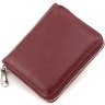 Кожаный женский кошелек бордового цвета с монетницей ST Leather 1767281 - 4