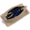 Большая кожаная ключница на два отделения для ключей Leather Collection 97781 цвет бежевый modnotak фото - 5