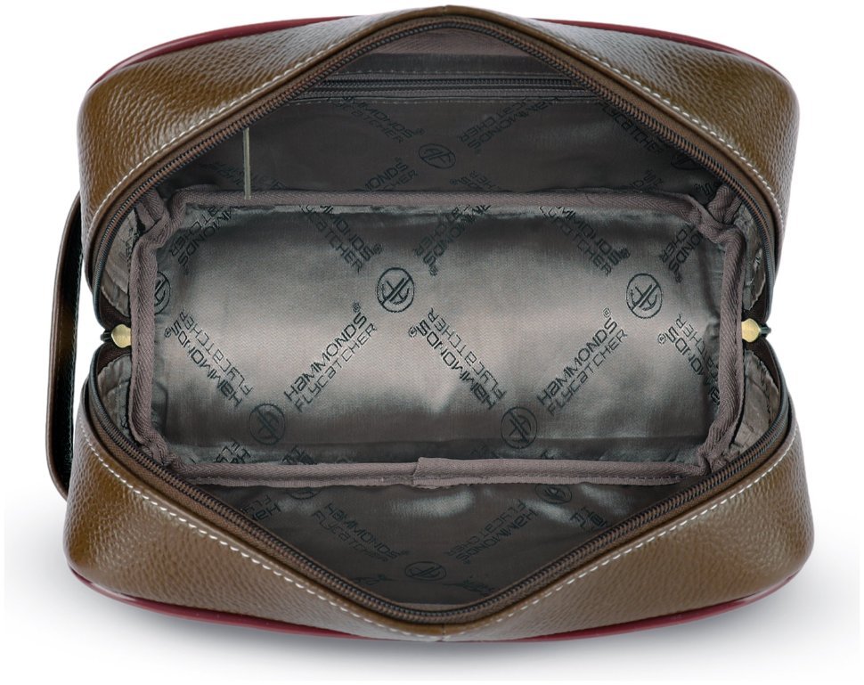 Повседневный несессер из натуральной фактурной кожи с ремешком на кисть Hammonds Flycatcher TC4003 Brushwood коричневый 107981 modnotak фото №3