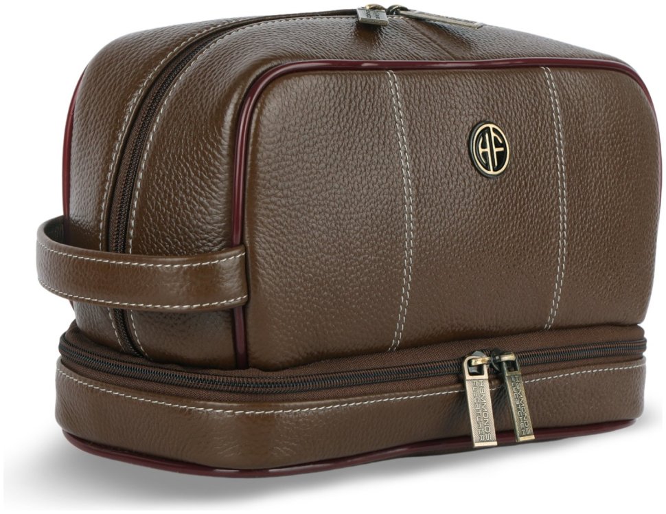 Повседневный несессер из натуральной фактурной кожи с ремешком на кисть Hammonds Flycatcher TC4003 Brushwood коричневый 107981 modnotak фото №7