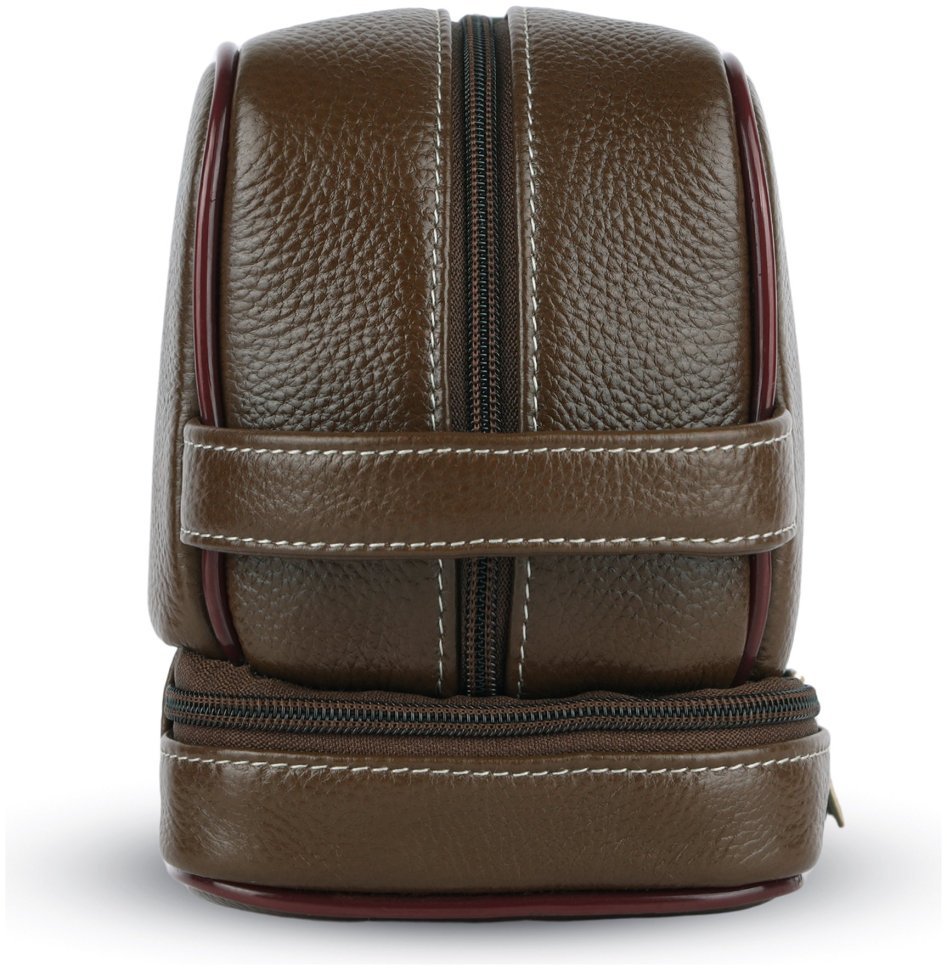 Повседневный несессер из натуральной фактурной кожи с ремешком на кисть Hammonds Flycatcher TC4003 Brushwood коричневый 107981 modnotak фото №8