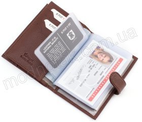 Кожаная обложка для паспорта на застежке KARYA (443-38)