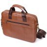 Деловой мужской кожаный портфель для работы и ноутбука до 15" Vintage 98181 коричневого цвета modnotak фото - 2