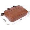 Деловой мужской кожаный портфель для работы и ноутбука до 15" Vintage 98181 коричневого цвета modnotak фото - 3