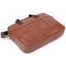 Деловой мужской кожаный портфель для работы и ноутбука до 15" Vintage 98181 коричневого цвета modnotak фото - 6