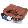 Деловой мужской кожаный портфель для работы и ноутбука до 15" Vintage 98181 коричневого цвета modnotak фото - 9