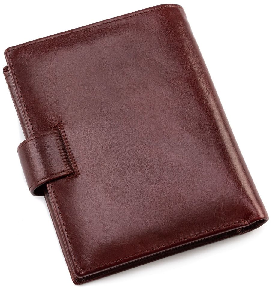 Чоловік великий гаманець з гладкою коричневої шкіри BOSTON (16710)