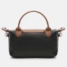 Компактная женская сумка из фактурной кожи на молнии через плечо Borsa Leather 108881 черного цвета фото №3 Компактная женская сумка из фактурной кожи на молнии через плечо Borsa Leather 108881 черного цвета modnotak фото - 3