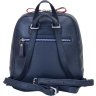 Темно-синій жіночий рюкзак з натуральної шкіри з яскраво-вираженою фактурою Issa Hara (27091) - 2