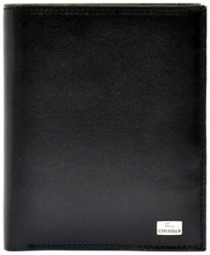 Классическое мужское портмоне из гладкой кожи Desisan 79881 черного цвета
