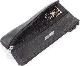 Большая черная ключница с фактурной кожи KARYA (052-45)