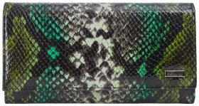 Разноцветный женский кошелек крупного размера из натуральной кожи под змею Desisan 80582
