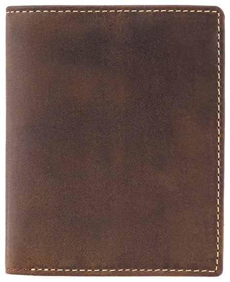Мужское вертикальное портмоне из кожи крейзи хорс светло-коричневого цвета Visconti Arrow 70682