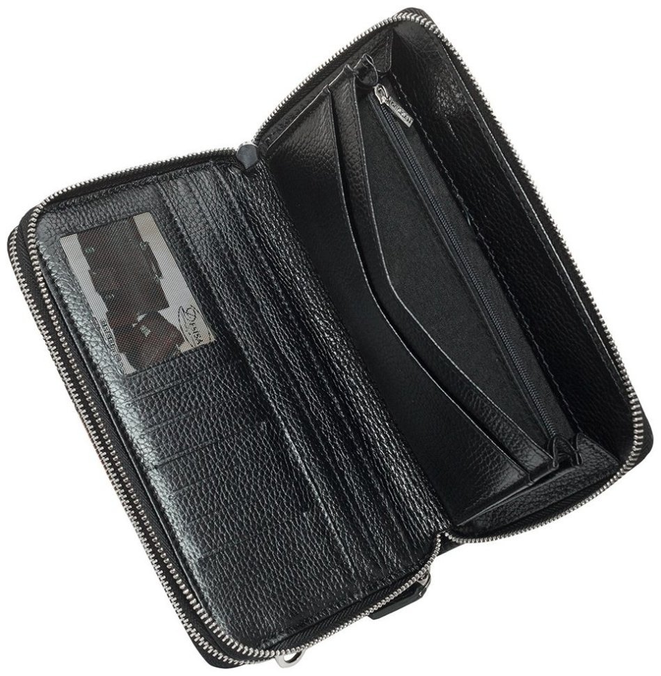 Черная мужская барсетка-клатч из плетеной кожи с кистевым ремешком DESISAN 80782 фото №6 Черная мужская барсетка-клатч из плетеной кожи с кистевым ремешком DESISAN 80782 modnotak фото №6