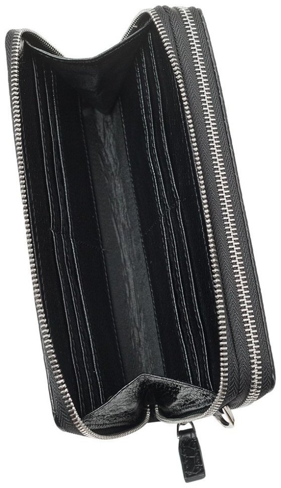 Черная мужская барсетка-клатч из плетеной кожи с кистевым ремешком DESISAN 80782 фото №7 Черная мужская барсетка-клатч из плетеной кожи с кистевым ремешком DESISAN 80782 modnotak фото №7