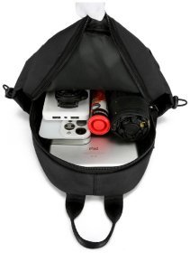 Мужская слинг сумка из прочного текстиля черного цвета Confident 90782