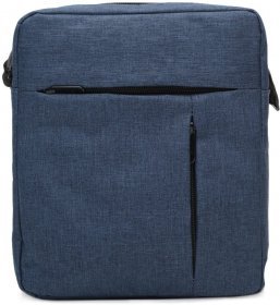 Синяя текстильная мужская сумка вертикального типа через плечо Remoid (15717)