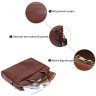 Вместительная мужская сумка для ноутбука из высококачественной кожи коричневого цвета Vintage (20470) - 10