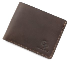 Стильний чоловічий гаманець з вінтажної шкіри без застібки Grande Pelle (13231)