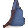 Синий текстильный рюкзак на одно плечо VINTAGE STYLE (14482) - 3