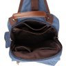 Синій текстильний рюкзак на одне плече VINTAGE STYLE (14482) - 9