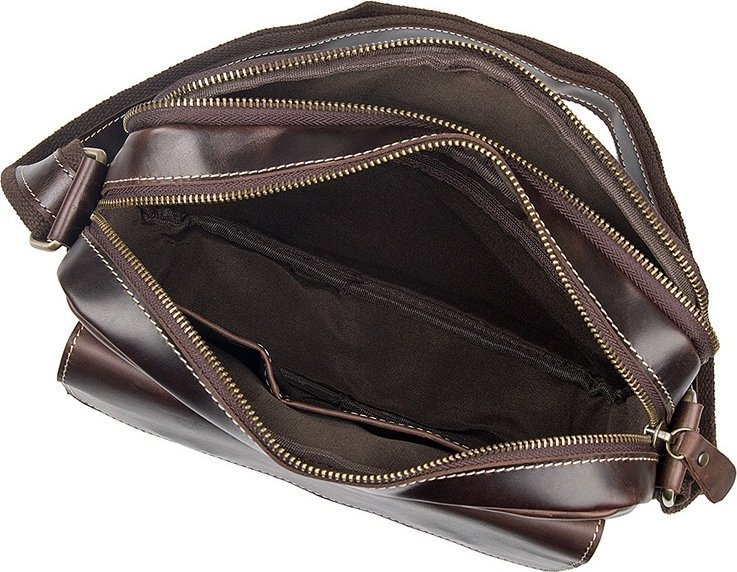 Повсякденна чоловіча сумка горизонтального типу з натуральної шкіри VINTAGE STYLE (14584)
