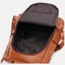 Світло-коричневий жіночий рюкзак з екошкіри під крокодила Monsen 71782 - 5