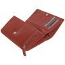 Місткий жіночий гаманець зі шкіри на кнопці коричневого кольору Vip Collection 102382 modnotak фото - 5