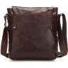 Зручна чоловіча сумка на плече з натуральної шкіри темно-коричневого кольору VINTAGE STYLE (14119) - 4