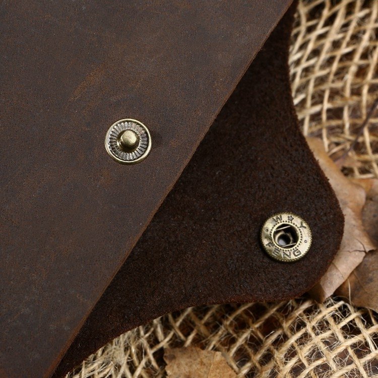 Коричневый мужской кошелек вертикального типа из винтажной кожи Vintage (14443)
