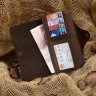 Коричневый мужской кошелек вертикального типа из винтажной кожи Vintage (14443) - 9