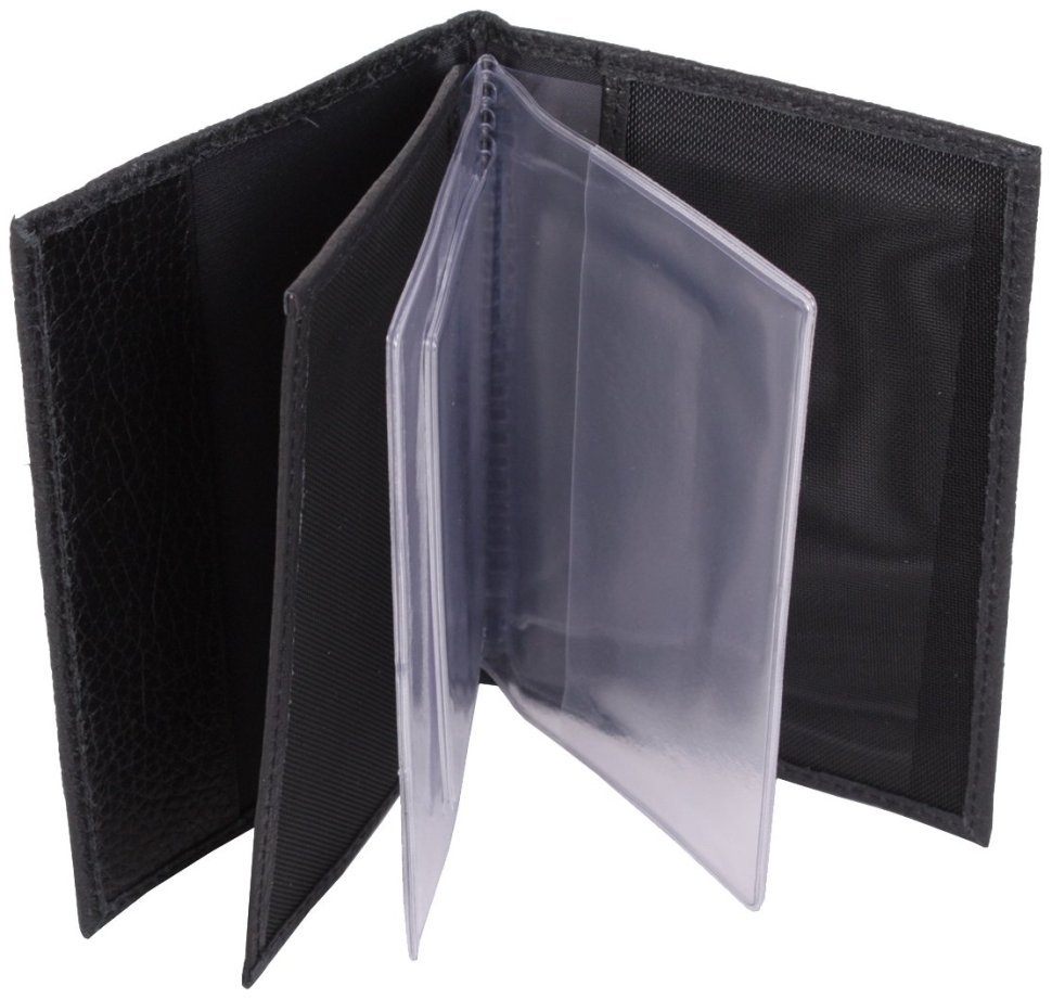 Обложка для паспорта и документов из натуральной кожи Vip Collection 102582 (черная) modnotak фото №6