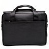 Кожаная мужская сумка-портфель для ноутбука в черном цвете TARWA (19652) - 3