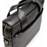 Кожаная мужская сумка-портфель для ноутбука в черном цвете TARWA (19652) - 7