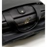 Кожаная мужская сумка-портфель для ноутбука в черном цвете TARWA (19652) - 8