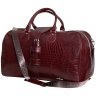 Коричневая дорожная сумка из натуральной кожи кроко Vip Collection 102682 фото №1 Коричневая дорожная сумка из натуральной кожи кроко Vip Collection 102682 modnotak фото - 1
