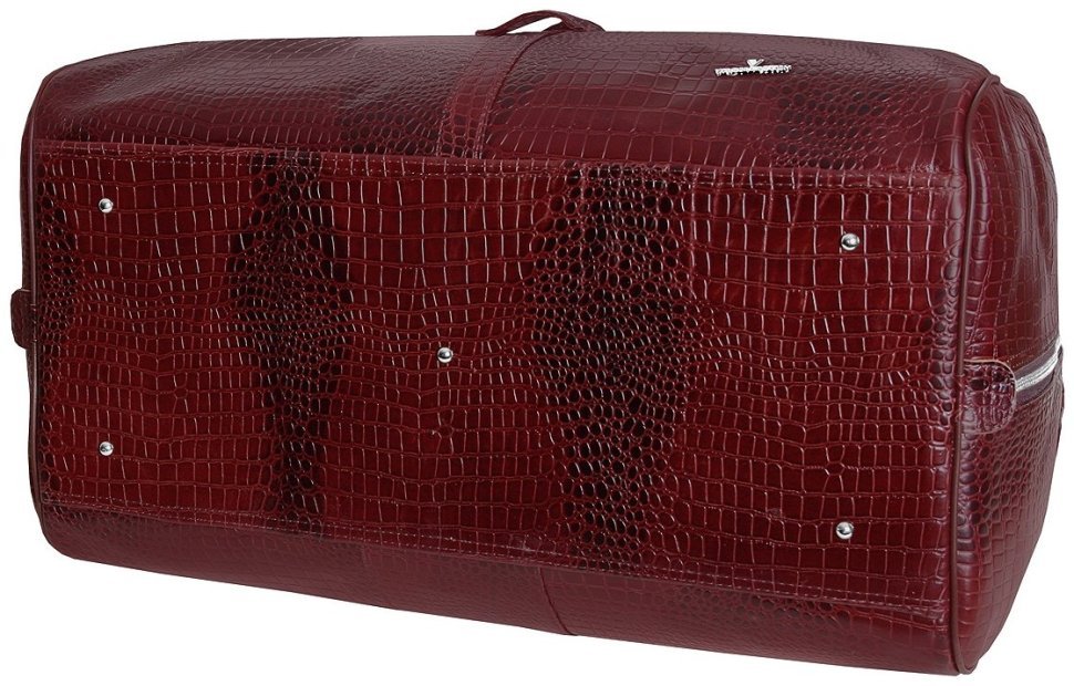 Коричневая дорожная сумка из натуральной кожи кроко Vip Collection 102682 фото №5 Коричневая дорожная сумка из натуральной кожи кроко Vip Collection 102682 modnotak фото №5