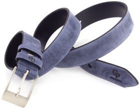 Ремень из винтажной кожи цвета индиго Grande Pelle (31250)