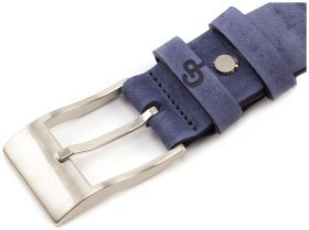 Ремень из винтажной кожи цвета индиго Grande Pelle (31250)