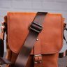Мужская светло-коричневая сумка из натуральной кожи с эффектом под винтаж SHVIGEL (00883) - 6