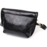 Стильна жіноча сумка-кроссбоді з натуральної гладкої шкіри чорного кольору Vintage (2422132) - 2