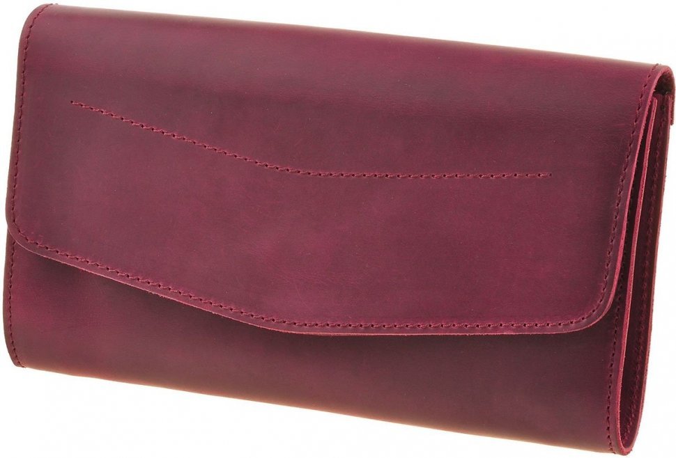 Класична сумка з натуральної шкіри в бордовому кольорі BlankNote Еліс (12636)