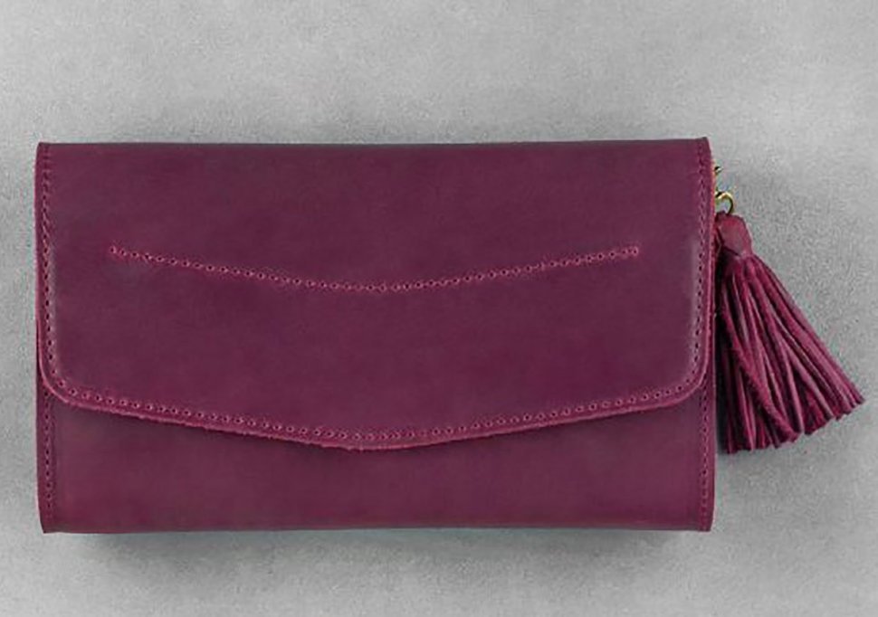 Классическая сумка из натуральной кожи в бордовом цвете BlankNote Элис (12636)