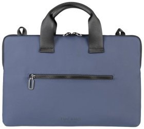 Компактная сумка чехол для ноутбука до 16" синего цвета через плечо Tucano Gommo Super Slim 103582