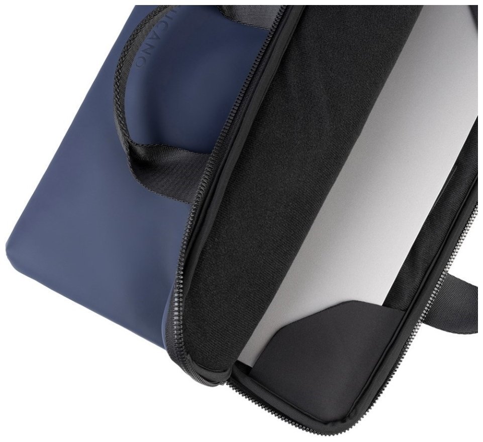 Компактная сумка чехол для ноутбука до 16" синего цвета через плечо Tucano Gommo Super Slim 103582 modnotak фото №6