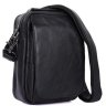 Чоловіча сумка-барсетка з добротної шкіри чорного кольору Tiding Bag (15826) - 1