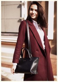 Черная сумка горизонтального типа из гладкой кожи BlankNote Midi (12706)