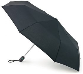 Зонт Fulton Open&amp;Close-3 L345 Black (складная механика, однотонного черного цвета, универсальная) 93782